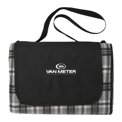 VanMeter Logo Shop Extra Large Plaid Picnic Blanket
